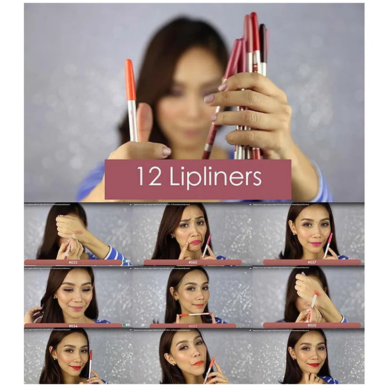 6 цветов/набор Водостойкий карандаш для губ|Карандаш губ| |