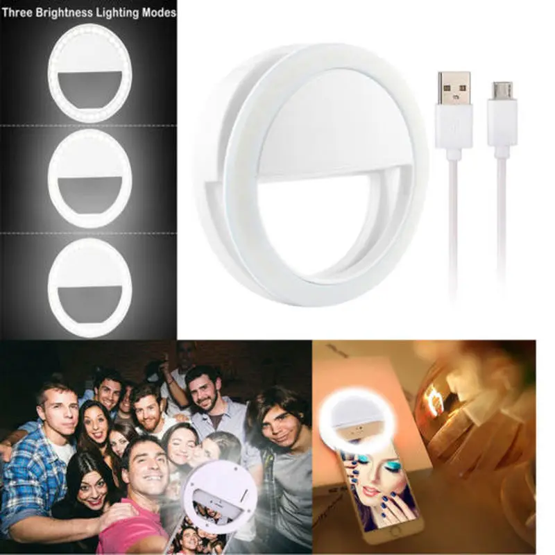 Универсальная кольцевая лампа для селфи с телефоном USB-зарядка портативный