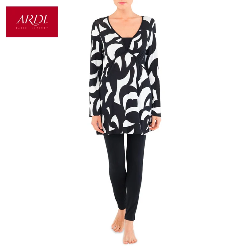 Домашняя одежда состоит из туника и леггинсов вискозного R2401-52-4 | Женская