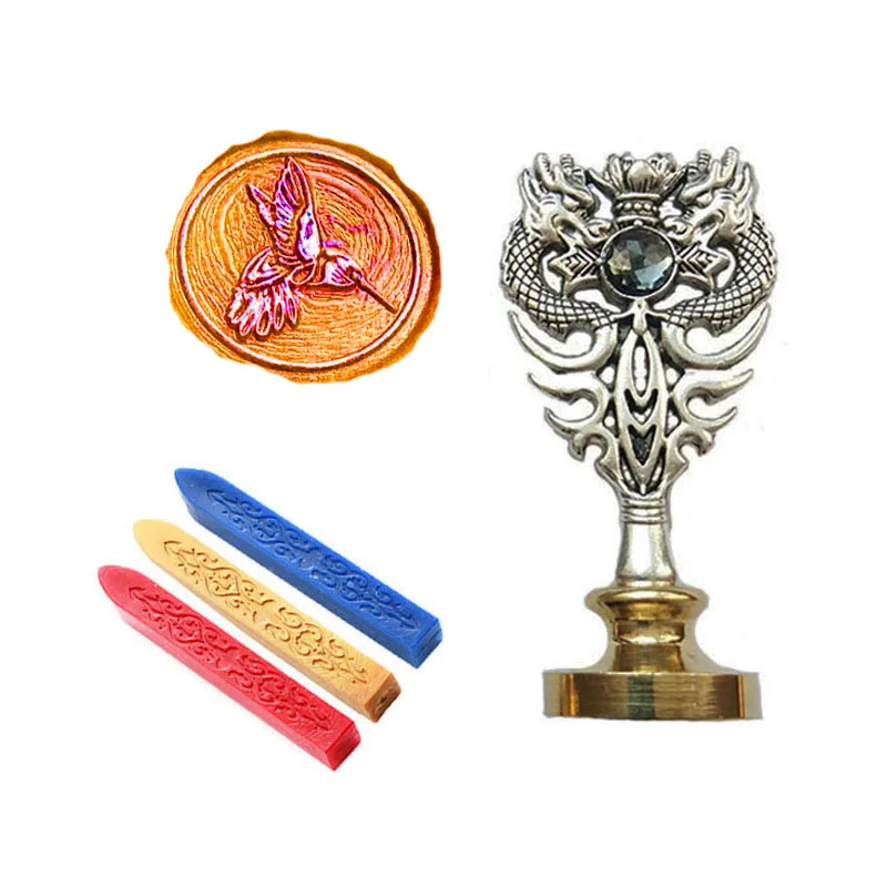 Подпись индивидуальная восковая печать комплект печатей рисунок птиц в полете