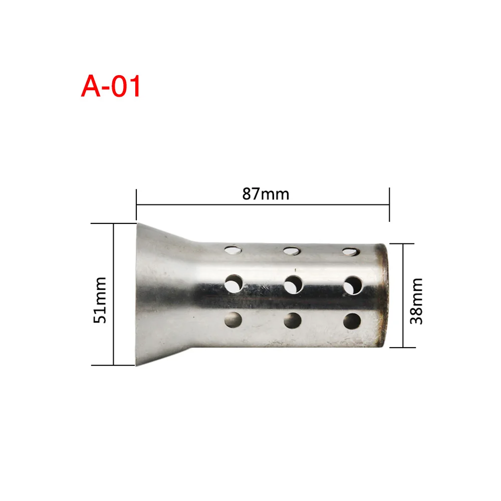 A ZSDTRP 1Pcs Exhaust Pipe Baffte Silencer 51/60MM Universal Exhaust Motorcycle Muffler Insert DB Defender DB Killer Silencer - Цвет: A