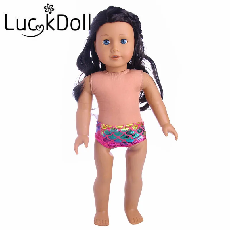 LUCKDOLL бюстгальтер русалка подходит для 18 дюймовых американских кукол 43 см