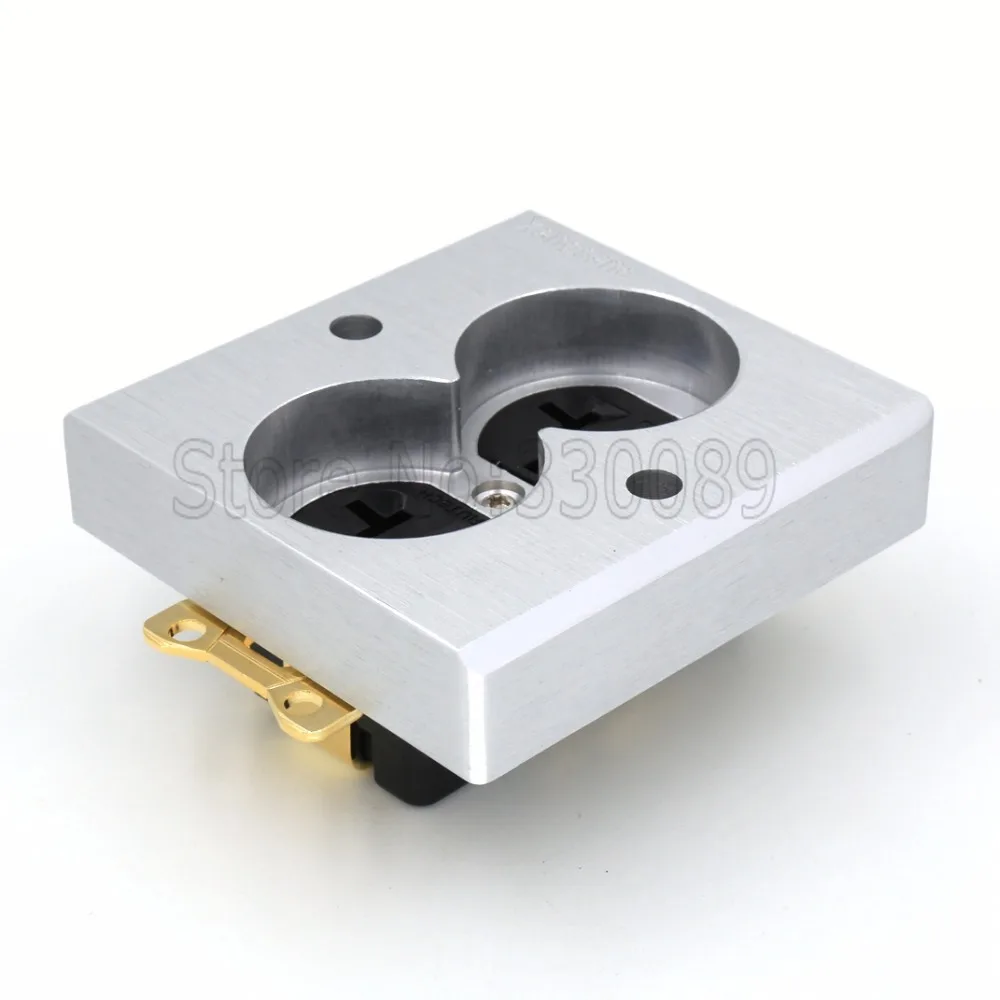 Одна штука 24K позолоченная розетка питания переменного тока США медная розетка|us