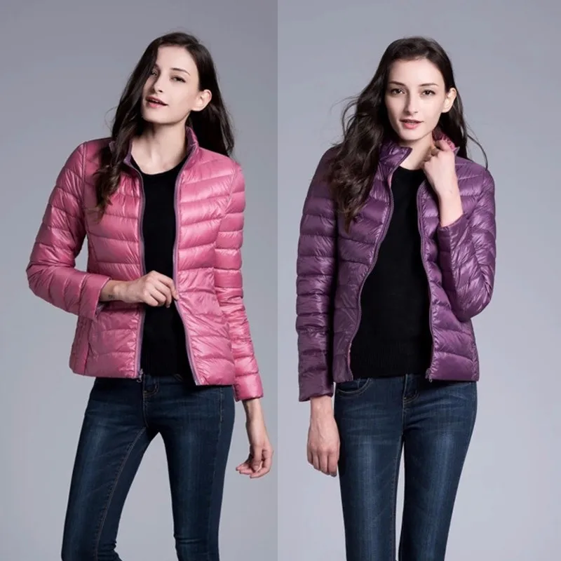 2018 Зимний пуховик Женское пальто легкий двусторонняя Двусторонняя зимняя