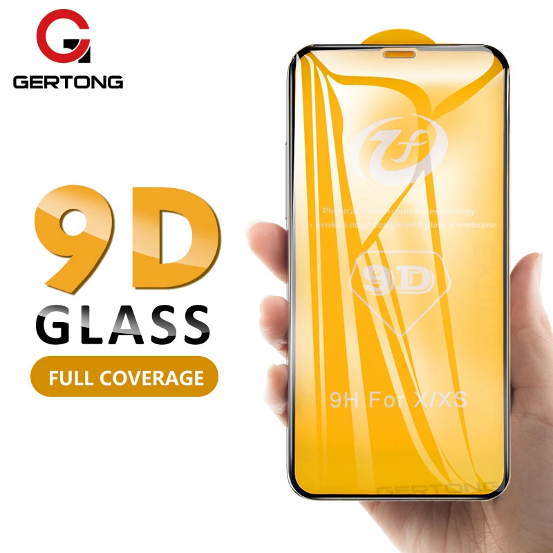 9D изогнутое полное покрытие закаленное стекло для iPhone XS Max XR X Ten 10 защита экрана
