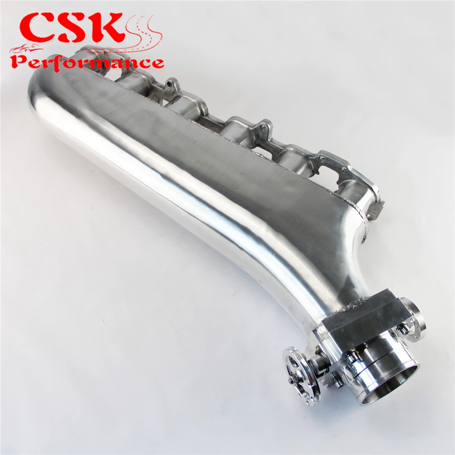 Модифицированный воздухозаборный коллектор + синий/серебристый 80 мм