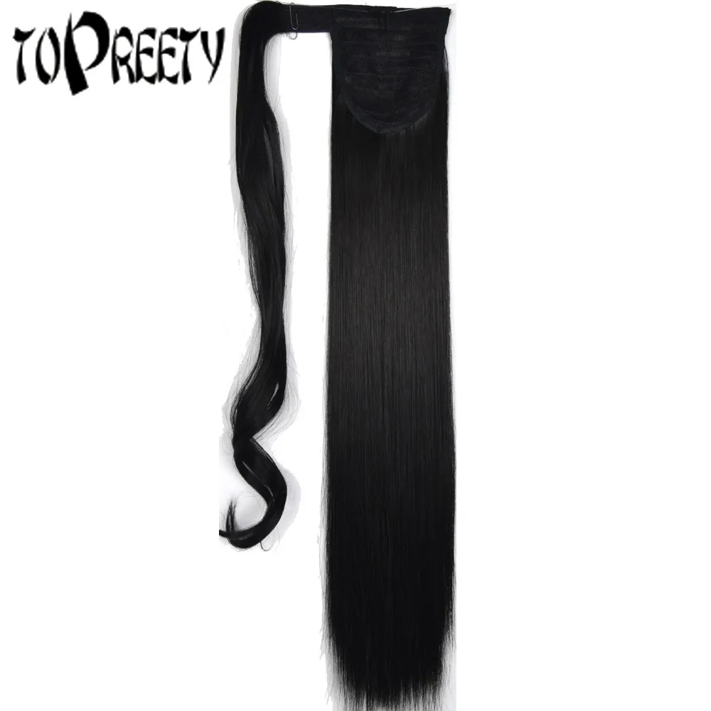 TOPREETY Synthetic Hair Heat Resistant Straight Wrap Around Ponytail Extensions 4006