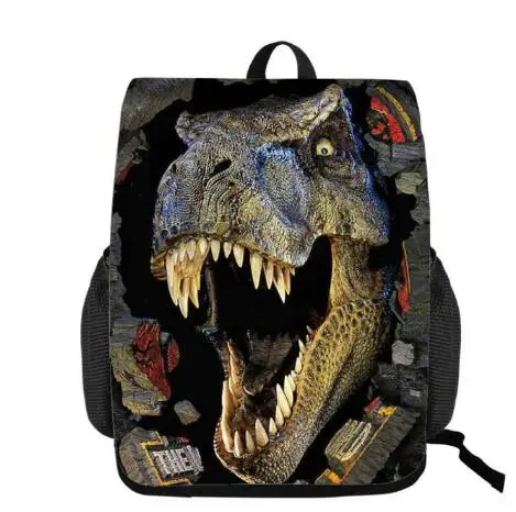 Школьный ранец с 3d-изображением животных тираннозавра парка мира рюкзак