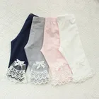 2020 летние леггинсы до щиколотки для девочек штаны с сеткой для маленьких девочек кружевные обтягивающие леггинсы Дети брюки ярких цветов с бантом