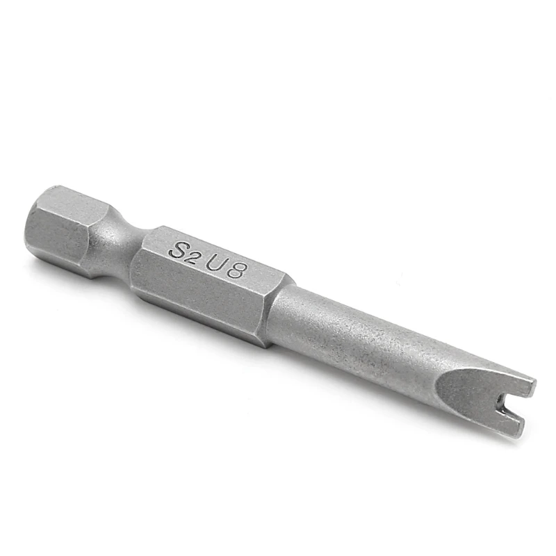 

5 Pcs 1/4 Inch S2 Hex Magnetic U Shaped Screwdriver Bits Tools 50mm Length U4-U8 #20/24W