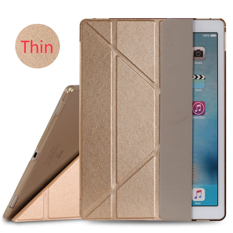 Супер тонкий Чехол подставка из искусственной кожи для Apple Ipad Pro 12 9 2015 2017 кожаный