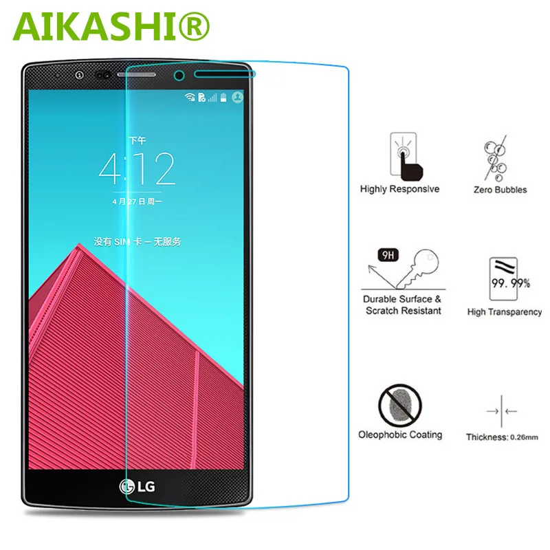 Защитное стекло AIKASHI 9H 2 5 D 0 3 мм для LG G3G4Mini Stylus закаленное V10 G4C G4mini G3mini Spirit Leon Nexus5