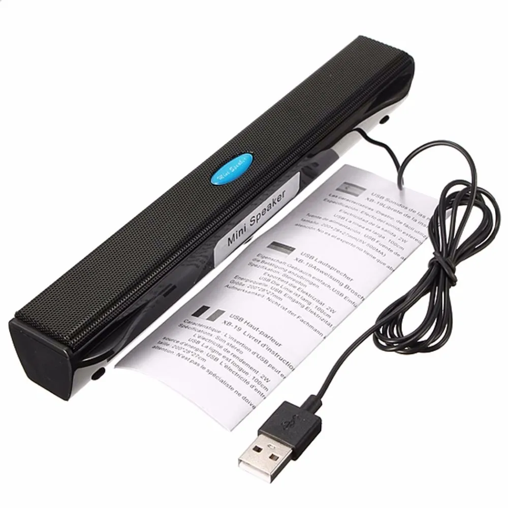 Портативный USB динамик музыкальный плеер Усилитель громкий динамик стерео звуковая коробка для компьютера Настольный ПК ноутбук