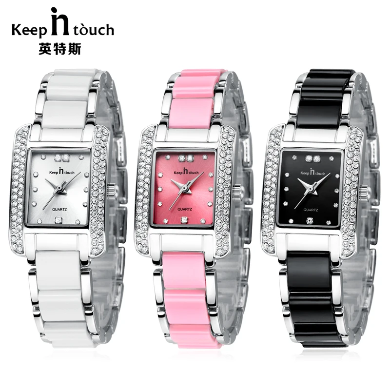 Reloj Mujer Новинка 2017 года Элитный Бренд стразы Кварцевые часы Женские прямоугольник