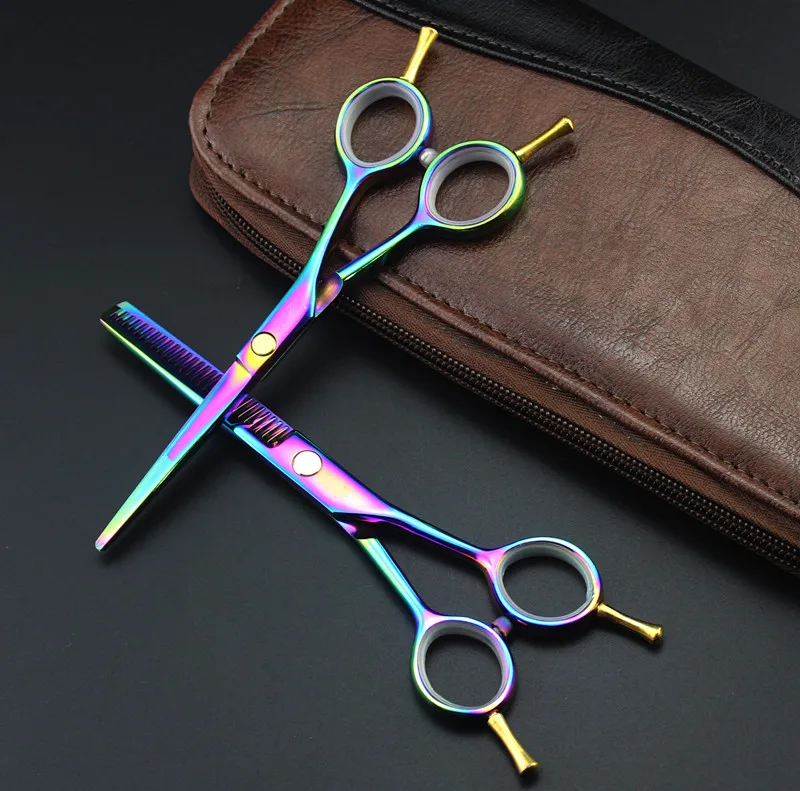 Профессиональные 3 5 дюймовые двуххвостовые ножницы радужные филировочные для