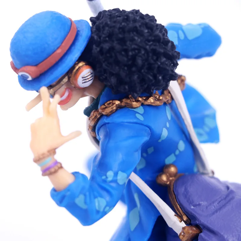Аниме OP 20th юбилей Usopp Синяя Куртка ПВХ фигурку соломенная шляпа экипажа 2D3Y OP модель Луффи Зоро Санджи Брук