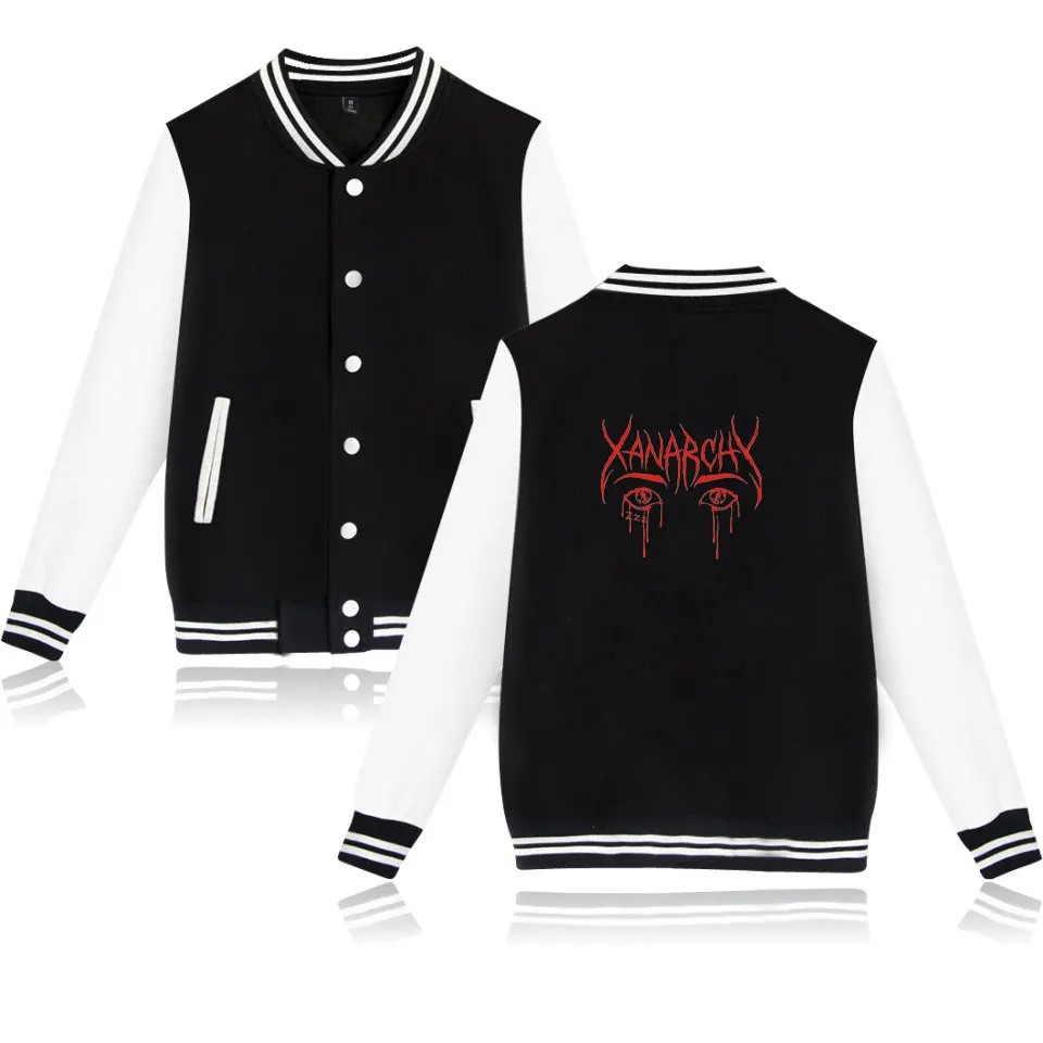 

lil xan anarchy men jacket women baseball jacket lil xan anarchy baseball jacket women college jacket clothes baby girl