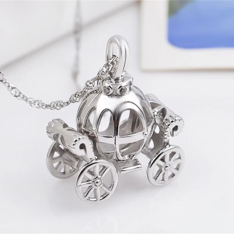 Цепочка с подвеской в виде тыквы для детей из серебра 925 пробы|necklace angel|design