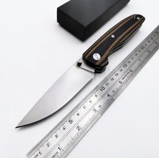 Black-Brown Шарикоподшипник складной нож D2 Порошок сталь лезвие G10 Ручка Открытый Отдых выживания подарок ножи Охота тактический EDC инструменты - Цвет: Black-Brown