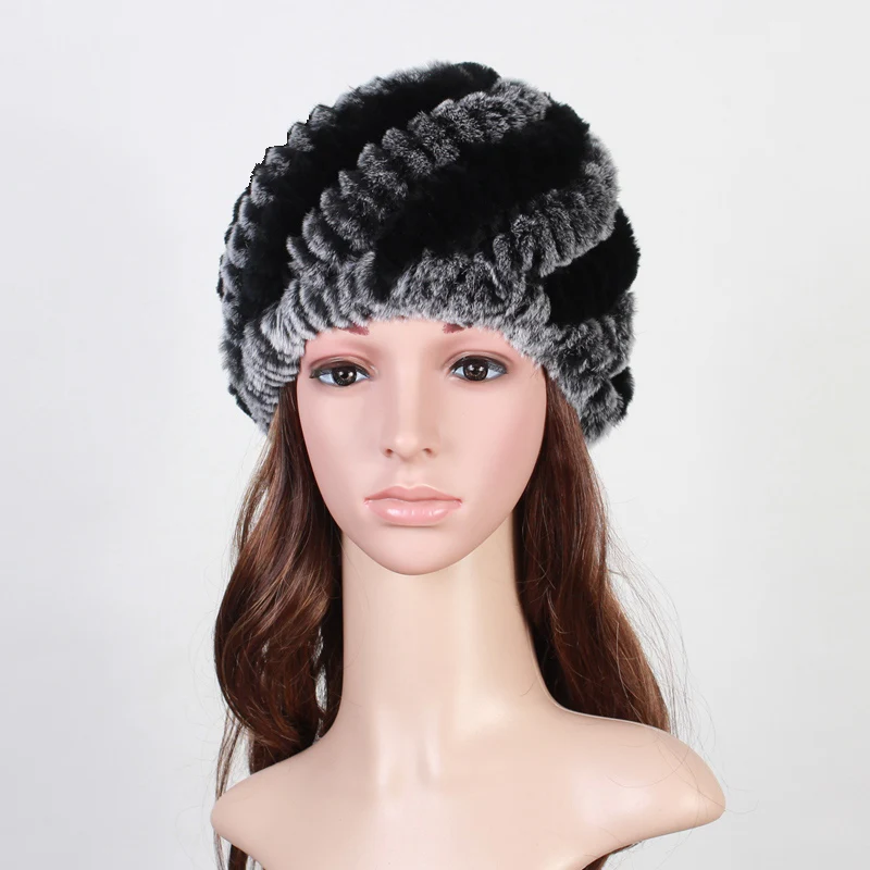 Женские шапки ручной работы из натурального кроличьего меха бини женские зимние