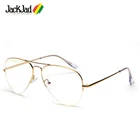Винтажные очки JackJad в полуоправе из авиационного металла, 6589 стиль, простые очки, модные брендовые дизайнерские очки, очки в оправе