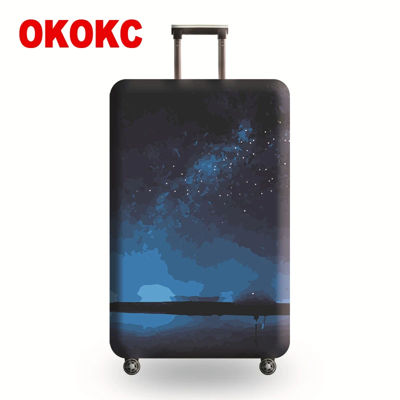 Чехол OKOKC для чемодана эластичный плотный подходит чемоданов 22 25 дюймов чехол