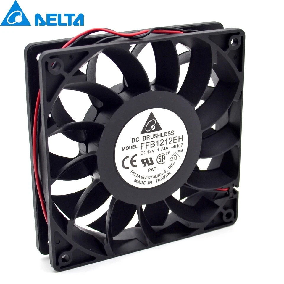 Delta Новый FFB1212EH 12V 1.74A 120 мм 12025 двойной шариковый подшипник охлаждающий вентилятор