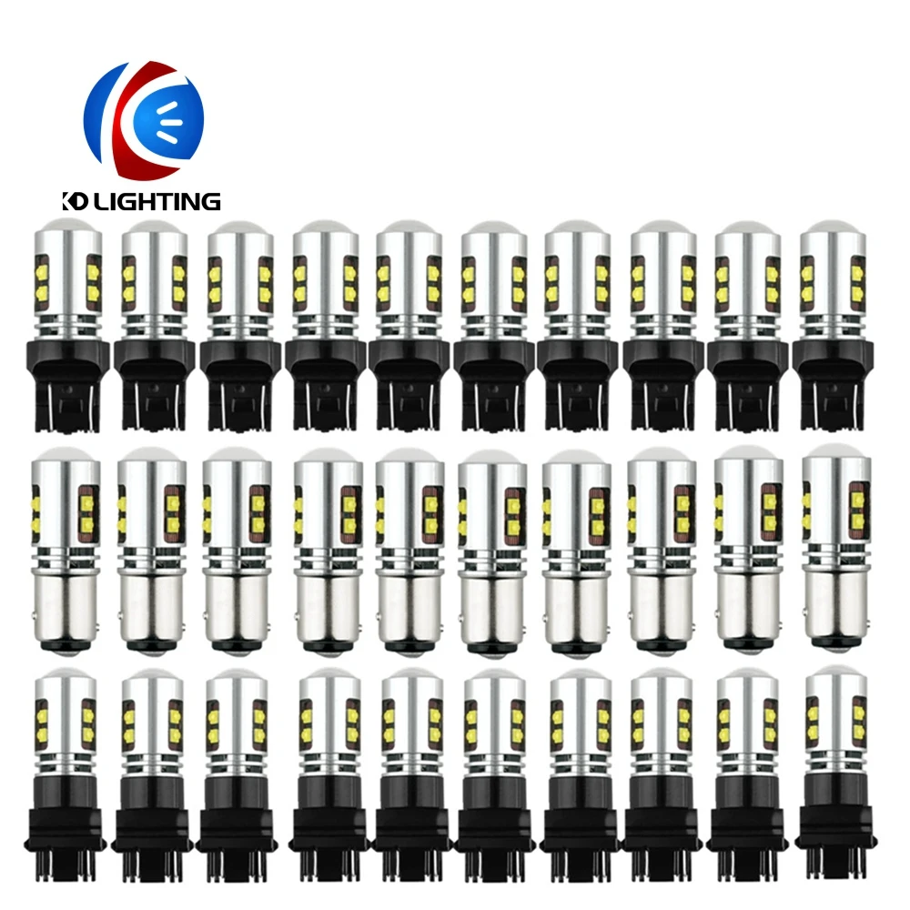 KD 1 шт. светодиодный 1157 1156 7443 3157 автомобильные аксессуары 3535 9SMD 3030 лампы стоп
