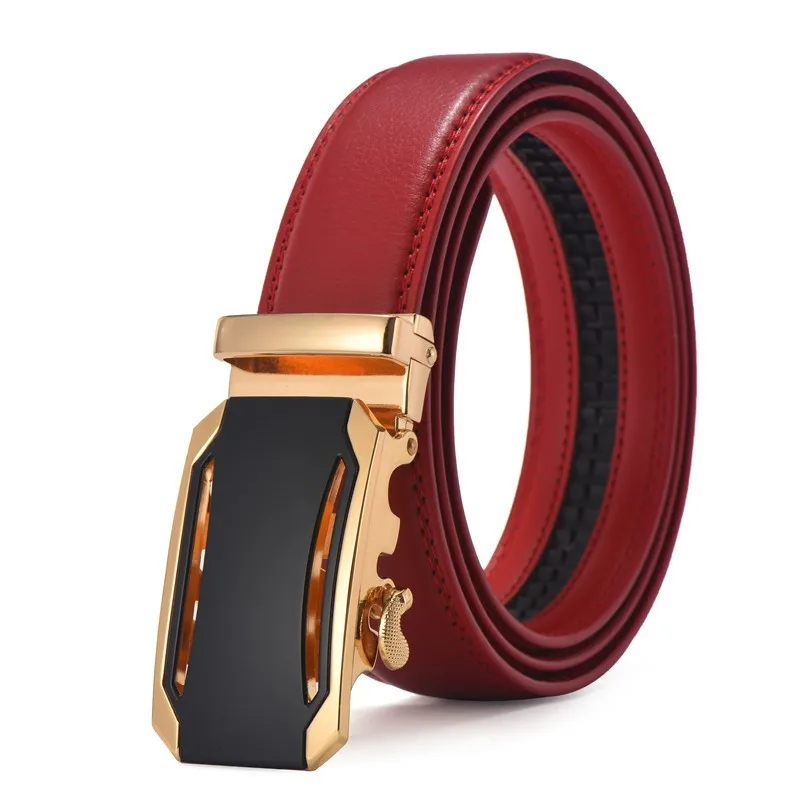style 21 CETIRI 22 стильные мужские пояса из натуральной кожи, Воловья кожа, высокое качество, мужские Модные джинсы с цепочкой, тянущиеся однотонные, люксовый бренд, красный - Цвет: style 21