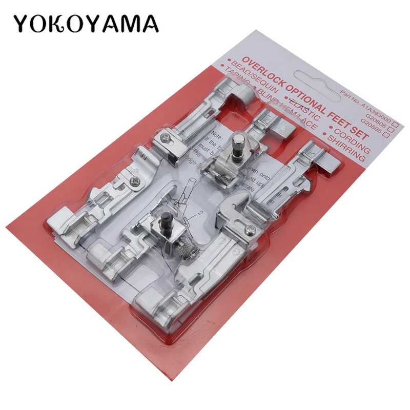 Швейная машина YOKOYAMA оверлочная прижимная лапка 6 костюмов кружевной резиновый