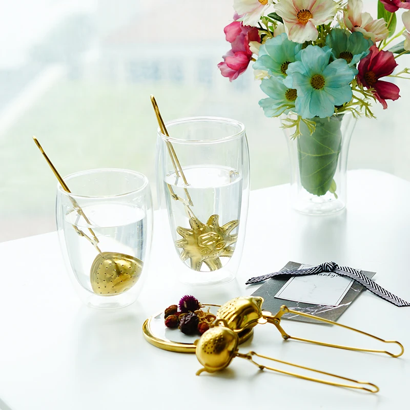 Stainless Steel Tea Infuser Creative Pipe Design Metal Shell Heart Star Strainer Mug Filter Halogen Spices Herb Tools | Дом и сад
