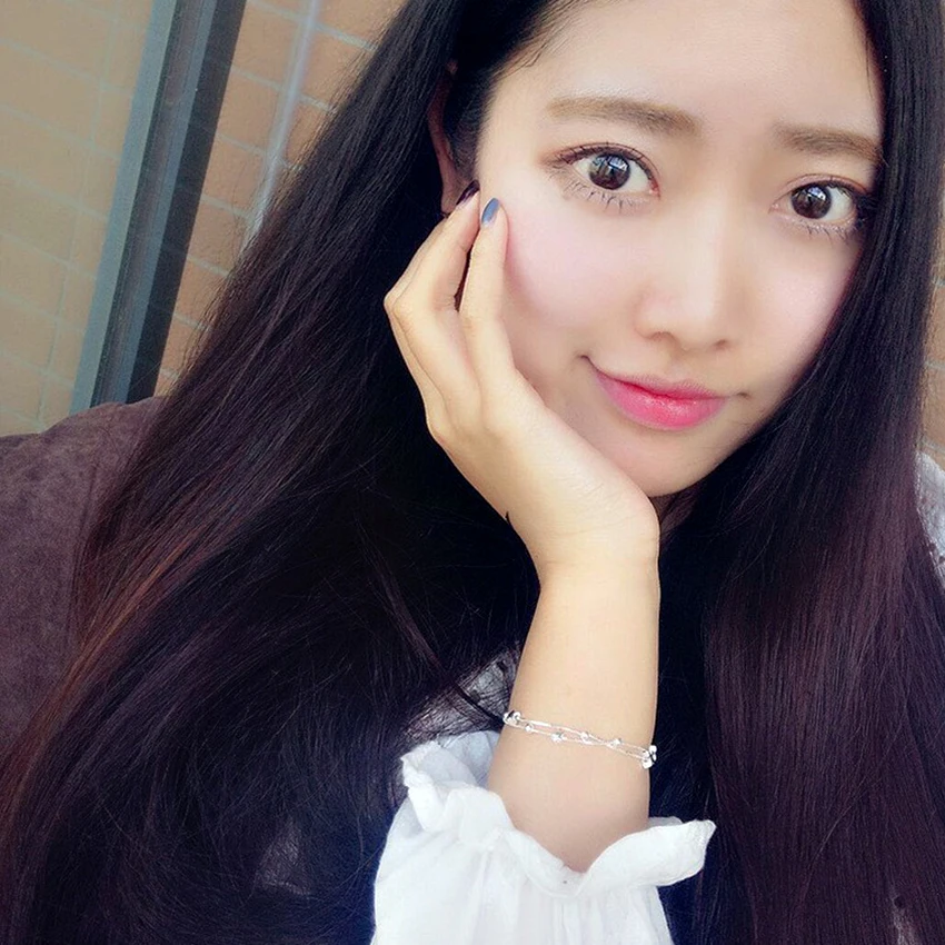 Kinitial звезды браслет из бисера для Для женщин Серебряный двойной Слои Симпатичные