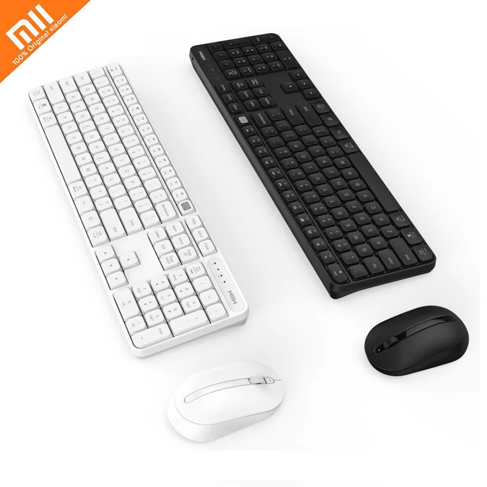 Xiaomi MIIIW, беспроводная офисная клавиатура, мышь, набор, 104 клавиш, 2,4 ГГц, для системы Windows/Mac, переключение одной кнопкой, Водонепроницаемая клавиатура
