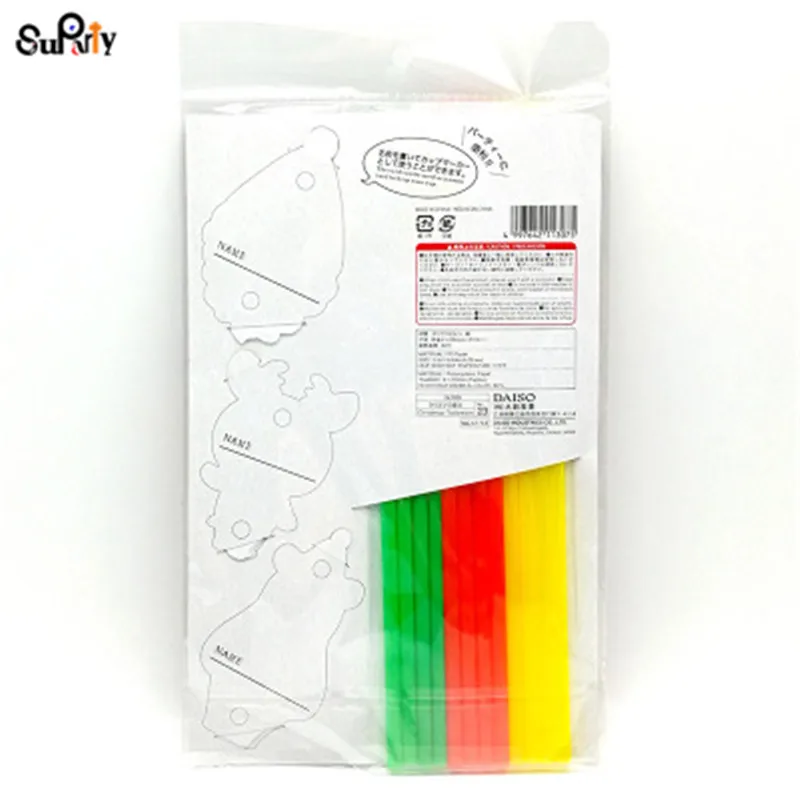 120pcs Santa Claus Straws Christmas Party Paper Festive for Kids Reindeer Tableware Father | Дом и сад