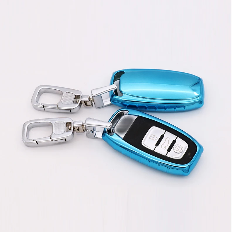 Автомобильный мягкий ТПУ защитный чехол для ключей защитная оболочка брелока Audi