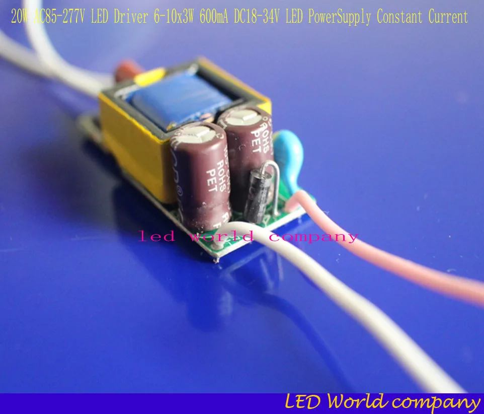 Бесплатная доставка изоляция 20 Вт светодиодный драйвер 6 10x3 600 мА источник