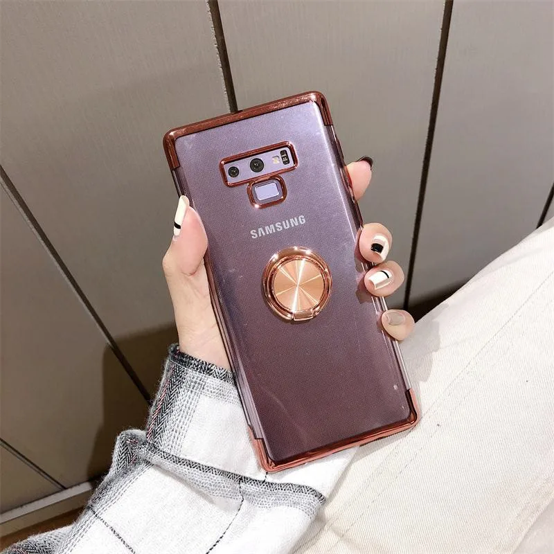 Магнитный кронштейн палец прозрачное покрытие чехол для samsung Galaxy J4 J6 J8 S8 S9 S10 Lite Plus S6 S7 Edge Note 8 9 крышка