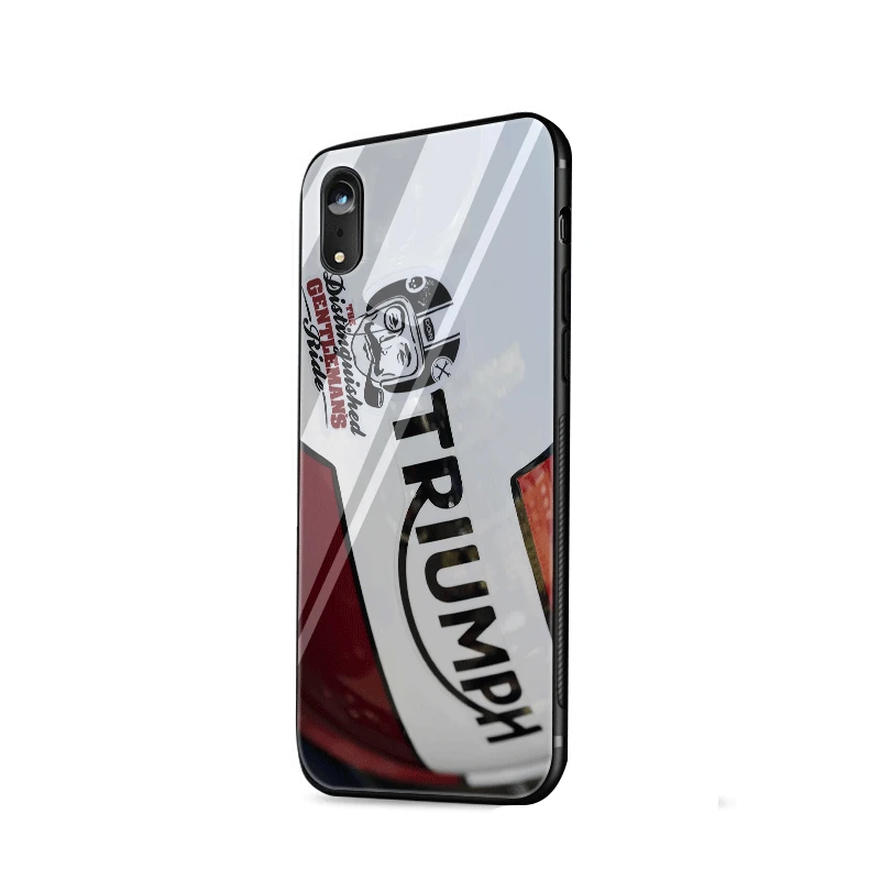 Стеклянный чехол Desxz triumph для мотоцикла iPhone 5 5S SE 6 6s 7 8 Plus X XR XS Max |