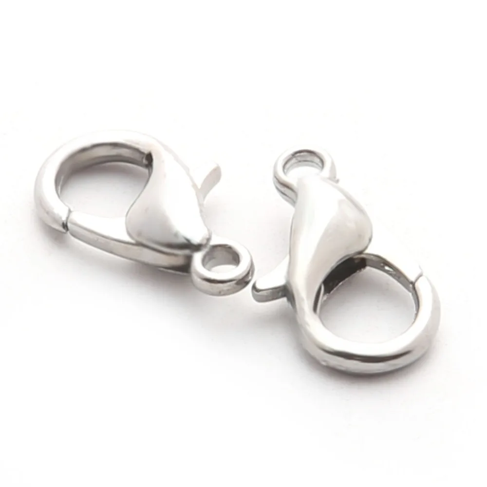 100 шт. 10 мм металлические застежки для лобстеров бронзовые/золотистые/Родиевые