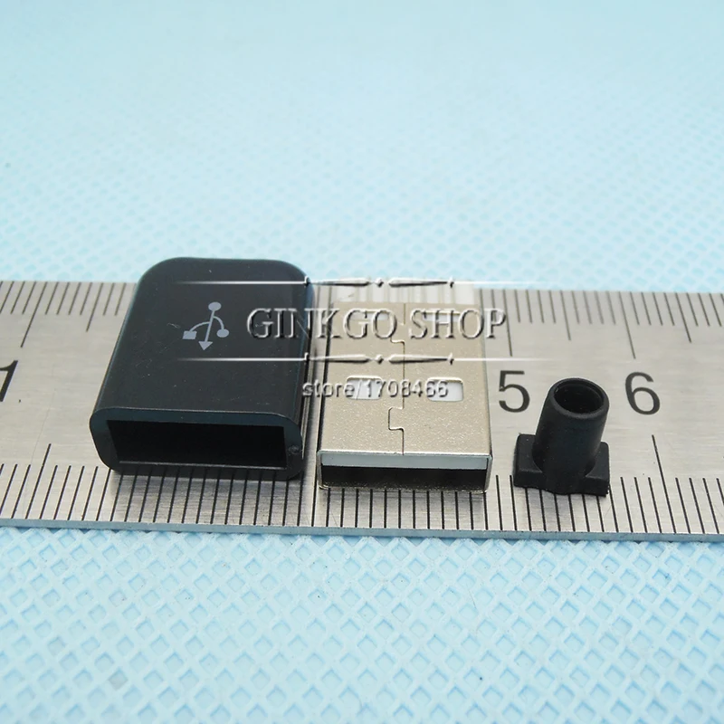 50 компл./лот 3 в 1 2 0 USB штепсельная вилка + пластиковый корпус/оболочка соединитель