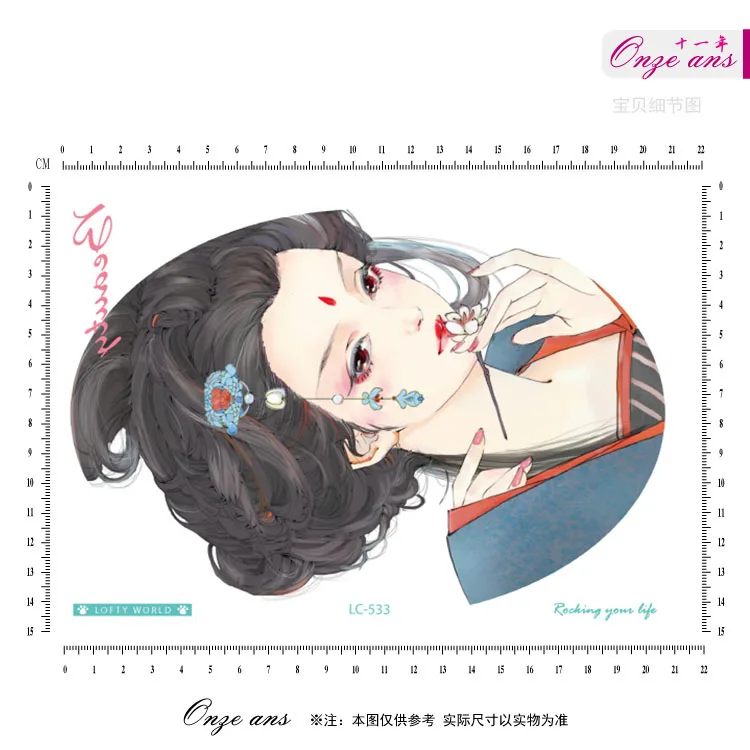 

LC-533 21*15cm HD Women Large Tattoos Sticker Halloween Half Butterfly Women Design Cool Temporary Tattoo Stickers Taty