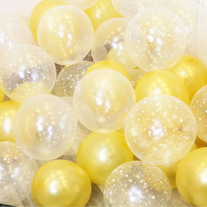 Gold Series 15 шт./лот, прозрачные шары, звезды, могут быть заполнены, конфетти, прозрачные шары с днем рождения, детский душ, украшения для свадебной вечеринки - Цвет: Gold Series