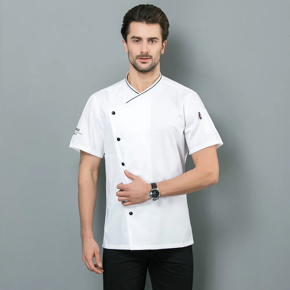 Летняя дышащая куртка шеф-повара с коротким рукавом модная рубашка рабочая