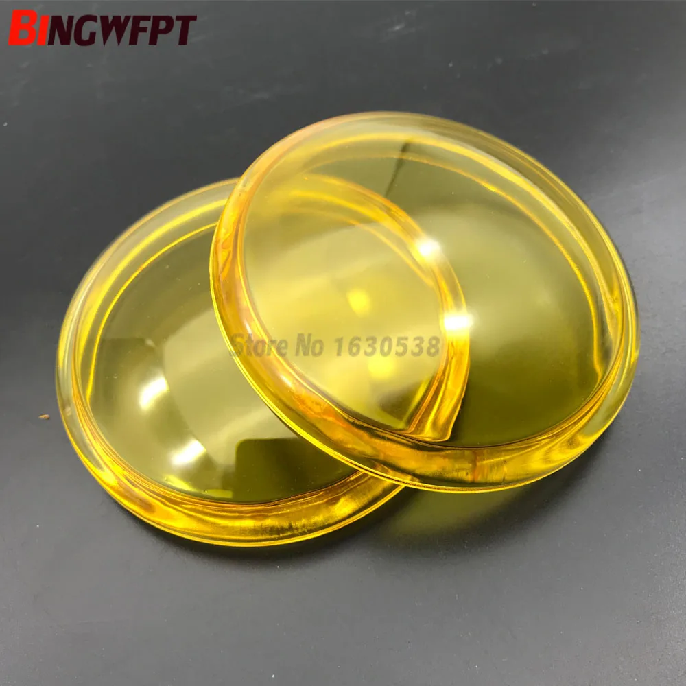

2pcs/set Round Diameter 90mm Fog Lamps yellow Tempered Glass Anti-fog Glass For Ford Taurus X Fusion Mondeo Mustang Grand C-Max