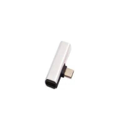 Серебристый 2 в 1 type C до 3,5 мм разъем для наушников зарядный конвертер usb type-C аудио адаптер для Xiaomi 6 huawei p20pro Mate20 USB c адаптер - Цвет: Серебристый