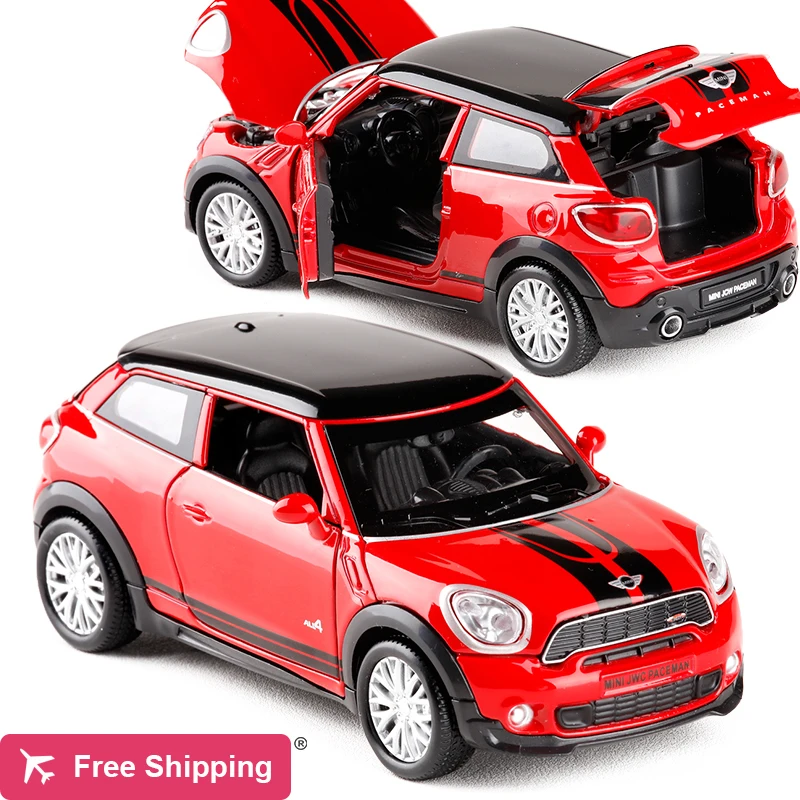 Новинка, 1:32, литая под давлением металлическая модель автомобиля для MINI Coopers Countryman, Коллекционная модель с вытягивающимся назад автомобилем, игрушка для детей, подарки