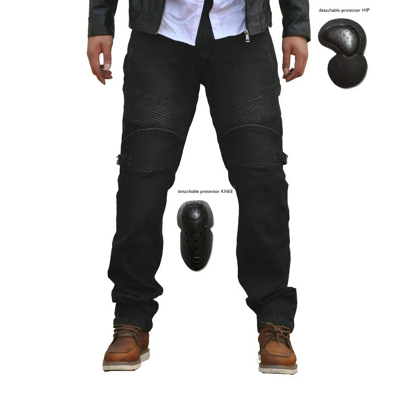 Мужские Водонепроницаемые джинсы для езды на мотоцикле с армированными