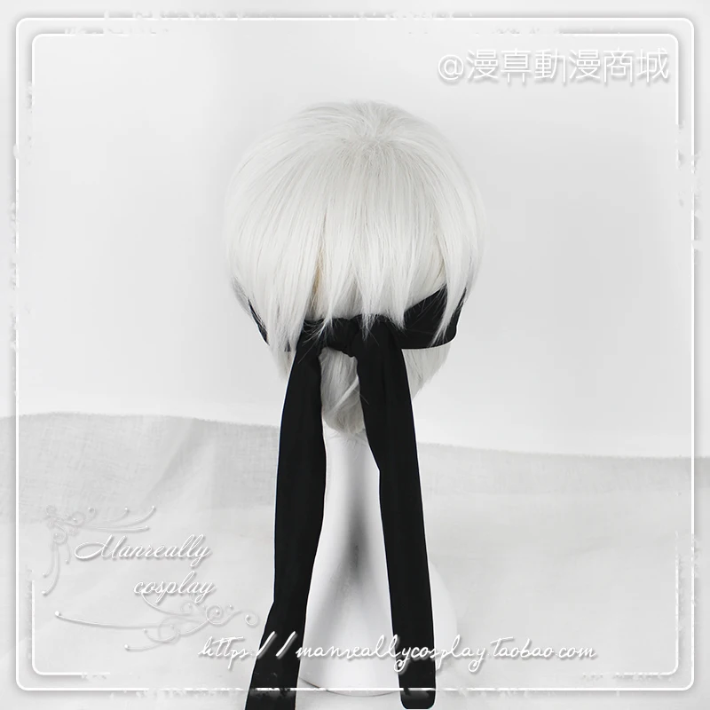 NieR: Automata 9S серебристо-серый короткий парик Йорга № 9 Модель S мужской Аниме косплей парик(не включая черный глаз патч)+ парик колпачок