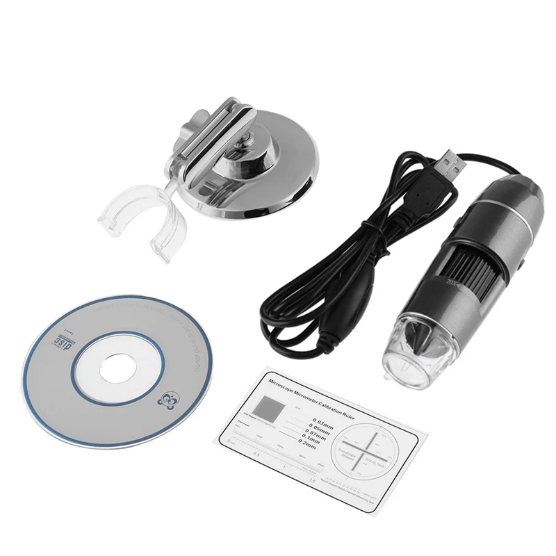 USB цифровой микроскоп Эндоскоп 800X1000X8 светодиодный 2-мегапиксельный микроскоп увеличительная камера+ подъемная стойка+ Калибровочная линейка инструменты