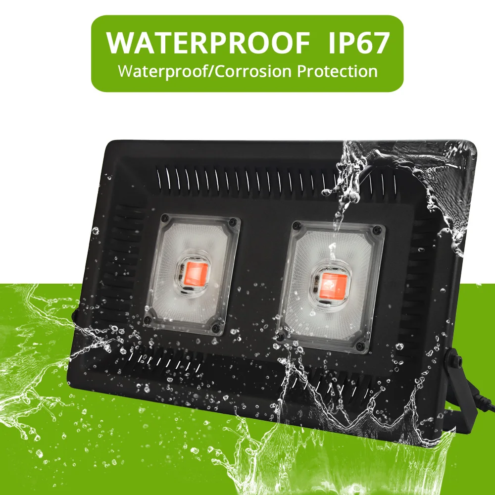 Полный спектр Fitolampy 50 Вт 100 LED фитолампа прожектор высокой мощности COB Grow Light Hydroponice